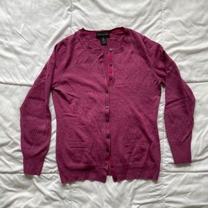Banana Republic Magenta Cardigan Sweater - Medium